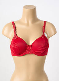 Soutien-gorge effet matière satinée haut soutien-gorge emboitant rouge SIMONE PERELE femme