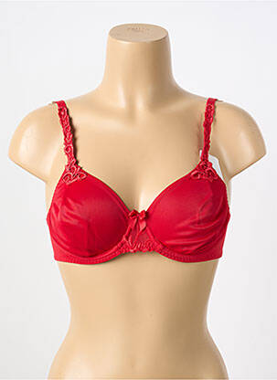 Soutien-gorge effet matière satinée haut soutien-gorge emboitant rouge SIMONE PERELE femme