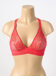 Soutien-gorge sans armature bralettes rouge IMPLICITE femme