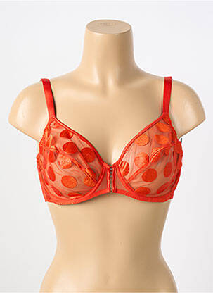 Soutien-gorge légère et transparente haut soutien-gorge emboitant orange IMPLICITE femme