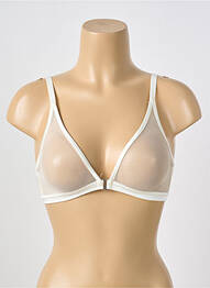 Soutien-gorge sans armature haut triangles blanc IMPLICITE femme