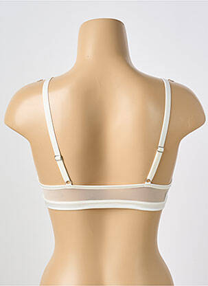 Soutien-gorge sans armature haut triangles blanc IMPLICITE femme