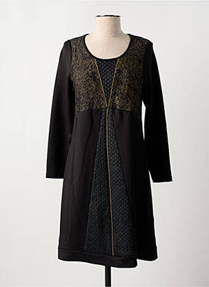 Robe mi-longue manches longues manches longues noir MERI & ESCA femme