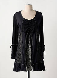 Robe courte manches longues manches longues noir MERI & ESCA femme