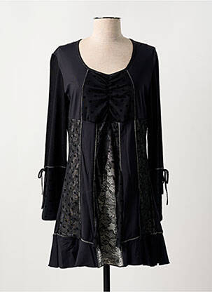 Robe courte manches longues manches longues noir MERI & ESCA femme