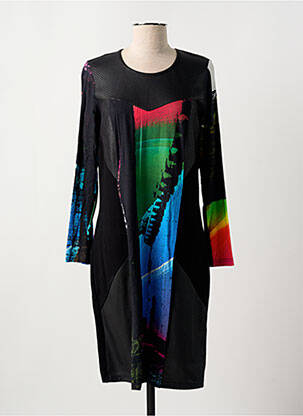 Robe mi-longue manches longues manches longues noir MERI & ESCA femme