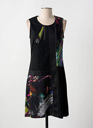 Robe mi-longue sans manche sans manche noir GUY DUBOUIS femme