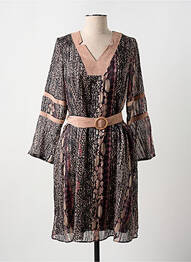 Robe mi-longue manches longues manches longues rose MERI & ESCA femme