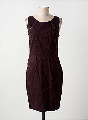 Robe mi-longue imprimé fantaisie sans manche rouge MERI & ESCA femme