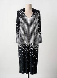 Robe mi-longue coupe fluide manches longues noir MADO ET LES AUTRES femme
