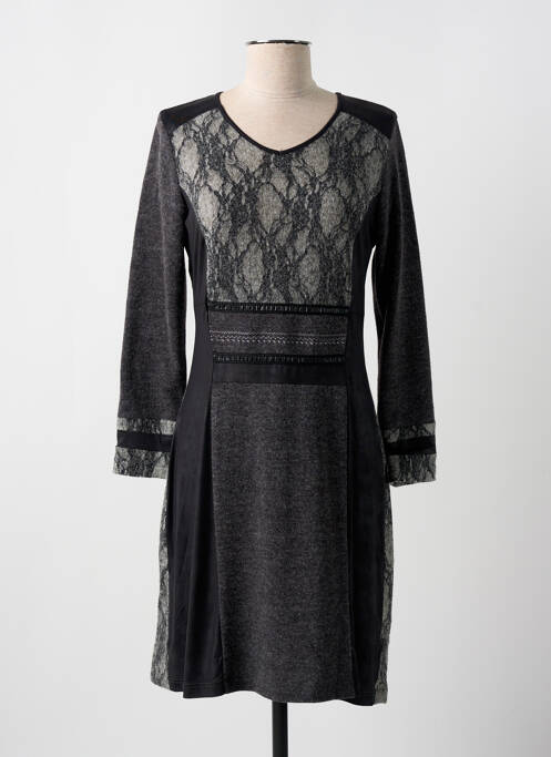 Robe mi-longue gris GUY DUBOUIS pour femme