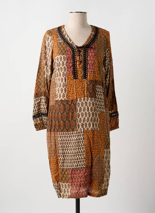 Robe mi-longue orange MERI & ESCA pour femme