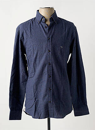 Chemise manches longues coupe cintrée bleu fonce FYNCH-HATTON homme