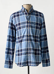 Chemise manches longues imprimé carreaux bleu FYNCH-HATTON homme