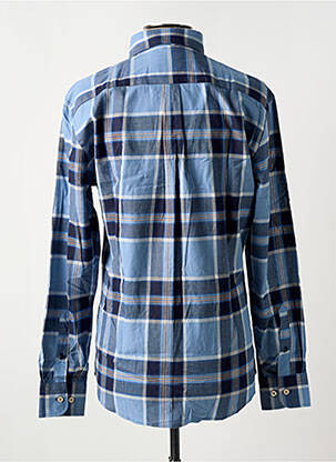 Chemise manches longues imprimé carreaux bleu FYNCH-HATTON homme