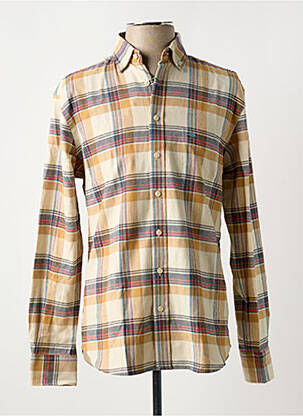 Chemise manches longues imprimé carreaux orange FYNCH-HATTON homme