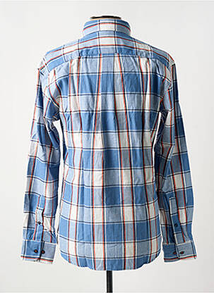 Chemise manches longues imprimé carreaux bleu FYNCH-HATTON homme