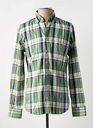 Chemise manches longues imprimé carreaux vert FYNCH-HATTON homme