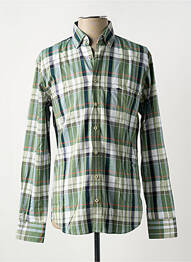 Chemise manches longues imprimé carreaux vert FYNCH-HATTON homme