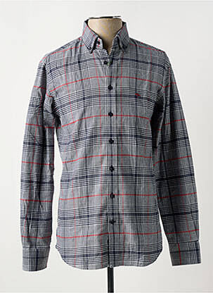Chemise manches longues coupe droite gris FYNCH-HATTON homme