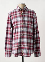 Chemise manches longues coupe droite rouge FYNCH-HATTON homme