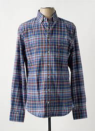Chemise manches longues imprimé carreaux bleu FYNCH-HATTON homme