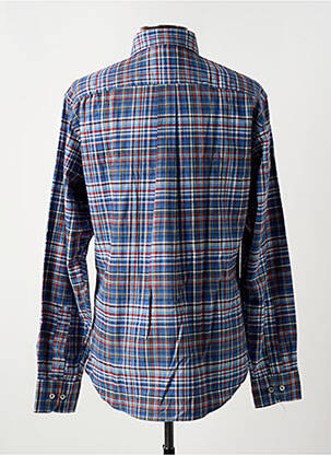 Chemise manches longues imprimé carreaux bleu FYNCH-HATTON homme