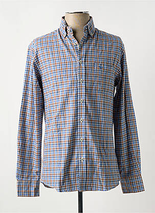 Chemise manches longues coupe droite bleu FYNCH-HATTON homme