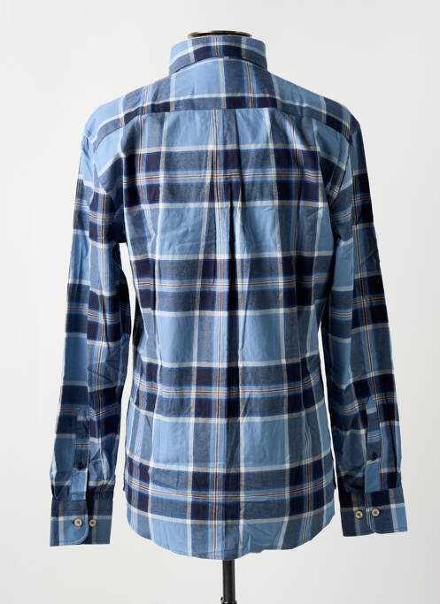 Chemise manches longues imprimé carreaux bleu FYNCH-HATTON homme