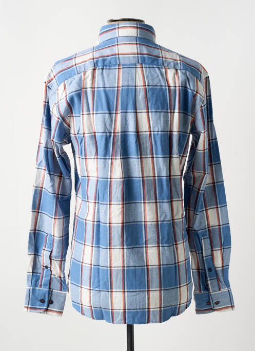Chemise manches longues imprimé carreaux bleu FYNCH-HATTON homme