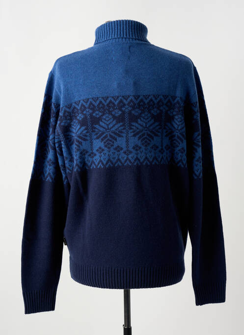 Pull col roulé bleu FYNCH-HATTON pour homme