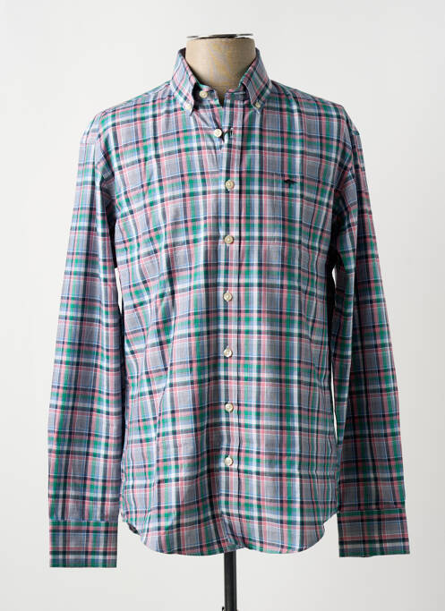 Chemise manches longues bleu FYNCH-HATTON pour homme