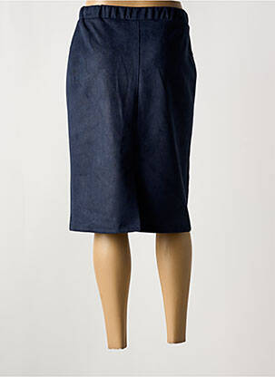Jupe mi-longue coupe droite bleu FRANCE RIVOIRE femme