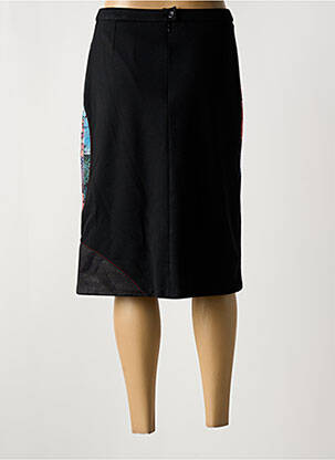 Jupe mi-longue coupe droite noir GUY DUBOUIS femme