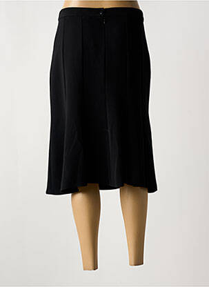 Jupe mi-longue coupe droite noir FRANCE RIVOIRE femme