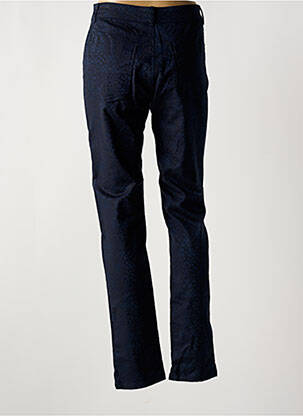 Pantalon droit fermeture zippée sous rabat boutonné bleu MERI & ESCA femme