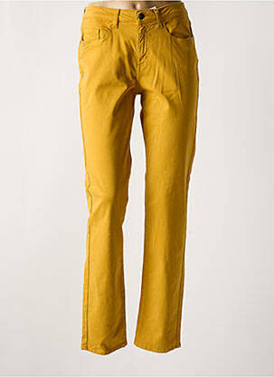 Pantalon slim poches jaune GUY DUBOUIS femme