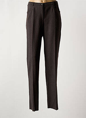Pantalon droit stretch taille normale marron GUY DUBOUIS femme