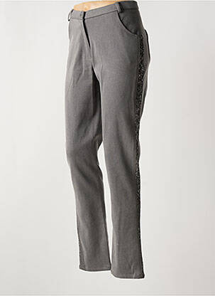 Pantalon slim stretch taille haute gris MERI & ESCA femme