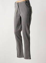 Pantalon slim stretch taille haute gris MERI & ESCA femme
