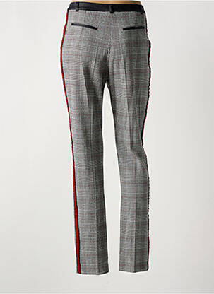 Pantalon chino broderie galons latéraux taille normale gris MERI & ESCA femme