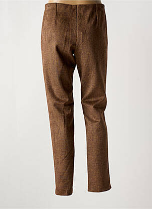 Pantalon slim taille élastique taille haute marron MERI & ESCA femme