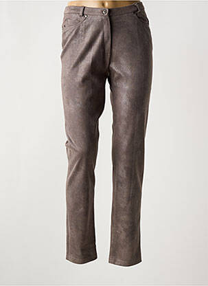 Pantalon slim stretch taille normale marron MERI & ESCA femme