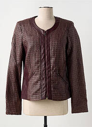 Veste simili cuir epaulette violet MERI & ESCA femme
