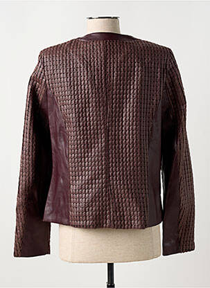 Veste simili cuir epaulette violet MERI & ESCA femme