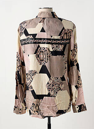Chemisier coupe droite manches longues rose MERI & ESCA femme