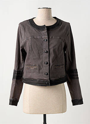 Veste casual col rond gris MERI & ESCA femme