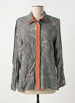 Chemisier coupe cintrée manches longues orange GREGORY PAT femme