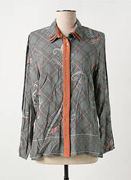 Chemisier coupe cintrée manches longues orange GREGORY PAT femme