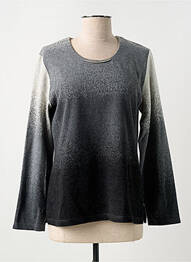 Pull tissage chiné manches longues gris GREGORY PAT femme